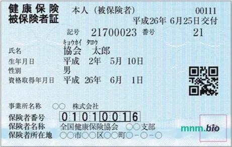 Japonia karta ubezpieczenia zdrowotnego edytowalny szablon